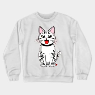 funny cat Crewneck Sweatshirt